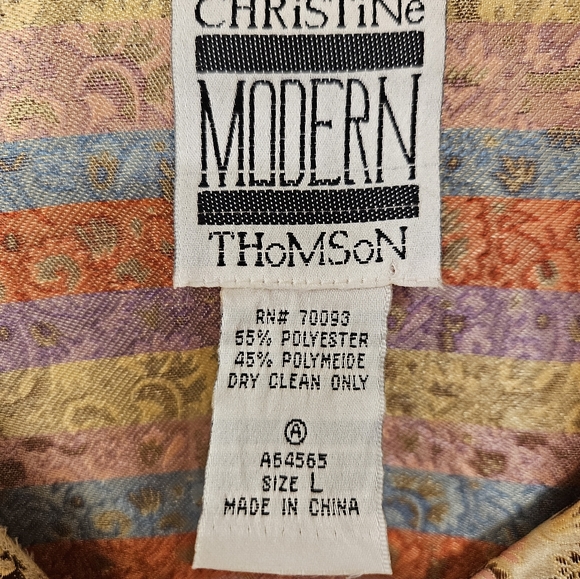 Gold Brocade - Christine Thomson Modern Jean Style Jacket - NWOT - L - Picture 5 of 11